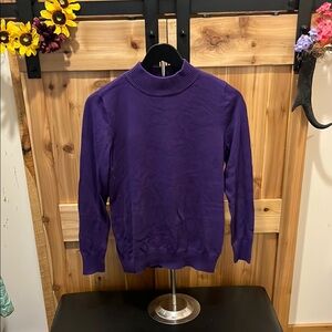 Roz & Ali Deep Purple Knit Top